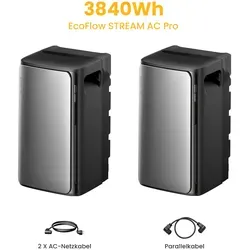 Powerness® Balkonkraftwerk Speicher 3840Wh - Powerstations mit 3840Wh Kapazität, einfach zu integrieren und ideal zur flexiblen Energieversorgung für Haushaltsgeräte – Plug & Play für Mieter und kleine Räume.