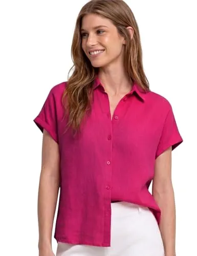 Street One Damen Dropped Shoulder Bluse aus Leinen