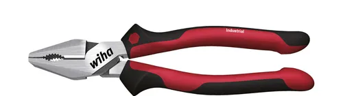 Wiha Kraftkombizange Industrial 225 mm - Zangen mit DynamicJoint® für bessere Kraftübertragung und OptiGrip für optimalen Halt. Ideal zum Greifen, Halten und Schneiden von Drähten und Kabeln.