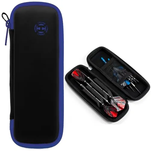 Harrows Darttasche Blaze 3 | Dartkoffer Darthalter I Dartkoffer für 3 Dartpfeile | Professionelles Dart-Zubehör (Blau)