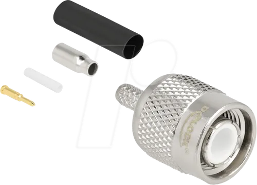 DELOCK 91761 - TNC Stecker zum Crimpen RG-174 / RG-316 mit passendem Schrumpfsc