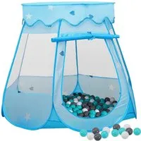 vidaXL Kinder-Spielzelt mit 250 Bällen – Blau - Bällebad für Kinder mit robustem Polyester und 250 bunten Bällen. Ideal für drinnen und draußen, bietet stundenlangen Spielspaß und ist leicht zu verstauen.
