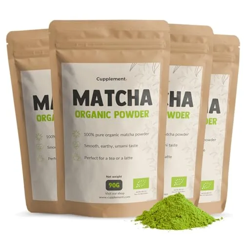 Cupplement Matcha Pulver Biologisch Kombideal 4x 90 gram