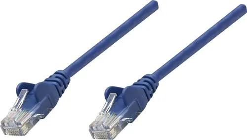 Intellinet 735315 RJ45 Netzwerkkabel, Patchkabel CAT 6 S/FTP 1.00m Blau vergoldete Steckkontakte