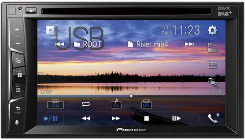 Pioneer AVH-A3200DAB: USB MP3 DVD Bluetooth Digitalradio - Auto-DVD-Player mit Bluetooth und DAB+ für kristallklaren Radioempfang. Genießen Sie Musik in CD-Qualität dank FLAC-Unterstützung und einem 13-Band-Equalizer für individuellen Sound.