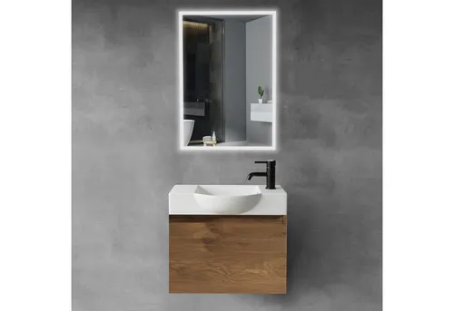 Alpenberger Badmöbel-Set 55 cm Waschbecken mit Unterschrank von Alpenberger