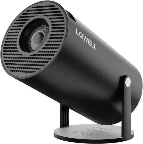 LQWELL Mini Projektor - 8000 lm, 5G WiFi & Android OS - Beamer mit 8000 lm Helligkeit, Auto Trapezkorrektur und 130-Zoll-Display für ein beeindruckendes Heimkino-Erlebnis. Ideal für Präsentationen und Gaming!