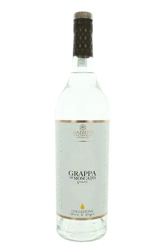 Mazzetti Collezione Grappa di Moscato - 43 % Vol. - 0,7 Liter - Italienische Grappa aus dem Piemont, mit 43 % Vol. für ein intensives Geschmackserlebnis. Ideal für Feinschmecker und Genießer.