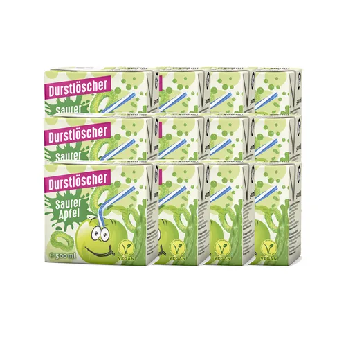 Durstlöscher Saurer Apfel erfrischender Genuss 500ml 12er Pack