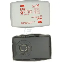3M 6035 P3 R Partikelfilter 20 St. - Effizienter Atemschutz - Filter für Atemschutzmasken, bieten hohen Schutz vor Staub und Nebel, mit geringem Atemwiderstand und optimalem Sichtfeld. Kompatibel mit 3M Halb- und Vollmasken.