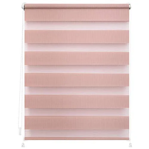 Lichtblick Doppelrollo ohne Bohren – Altrosa 100x150 cm in pink von Lichtblick