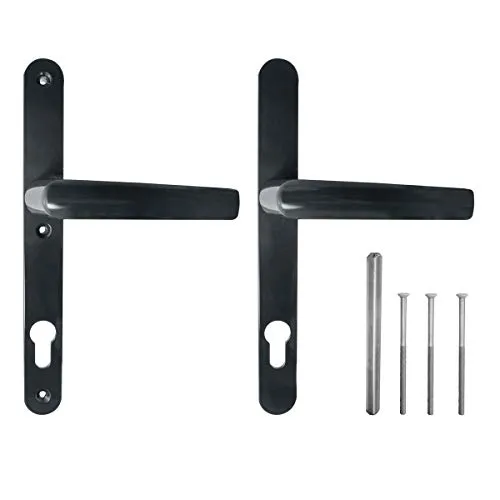 Türgriff/Türdrücker/Türklinke/Drückergarnitur DHS 92mm (Schildbreite 28mm) - Grau RAL 7016