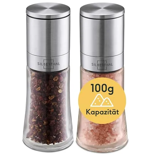 SILBERTHAL Salzmühle Gewürzmühlen 2er-Set von SILBERTHAL