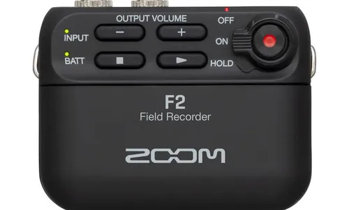 ZOOM F2 Field Recorder mit Lavalier-Mikrofon – 32-Bit Float Aufnahme