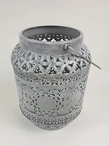 Sesua Laterne aus Metall Oriental 25 cm (grau)