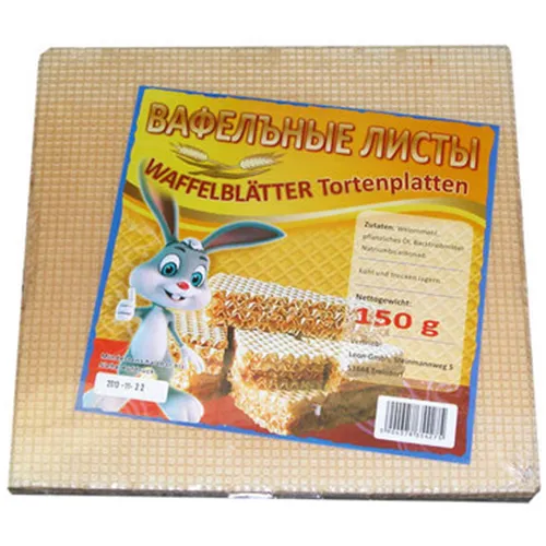 Waffelblätter Tortenplatten 150g Waffelplatten für Torte Waffelblatt