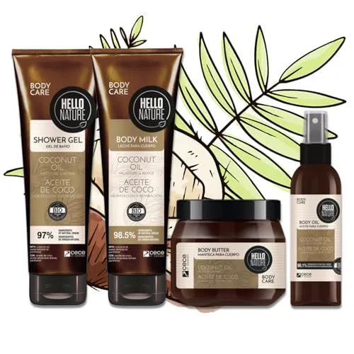 P-Beauty Naturkosmetik Körperpflege Set mit Bio-Kokosöl – 4-teiliges Set für trockene Haut - [VIELFALT FÜR IHRE PFLEGE] Entdecken Sie das 4-teilige Körperpflege Set mit Duschgel, Body Butter, Body Milk & Körperöl – ideal für feuchtigkeitsspendende Pflege und ein tropisches Erlebnis. Genießen Sie die verwöhnende Wirkung von Bio-Kokosöl und natürlichen Inhaltsstoffen.