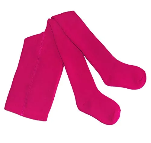 Weri Spezials Baby und Kinder Frottee Strumpfhosen Thermo Strumpfhosen Plüsch - mit verschiedenen Muster-und Farbvariationen. (110-116, Pink Uni)