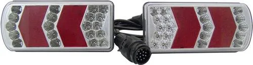 Berger & Schröter Anhänger-Beleuchtungsset 13-polig - 6-Funktions-LED-Beleuchtungs-Satz für Wohnmobile, mit Glo Track und leicht anzubringen für optimale Sichtbarkeit und Sicherheit auf der Straße.