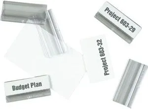 Durable Reiter transparent - für SHERPA Sichttafeln, mit blanko Einsteckschildern und 58 mm Breite