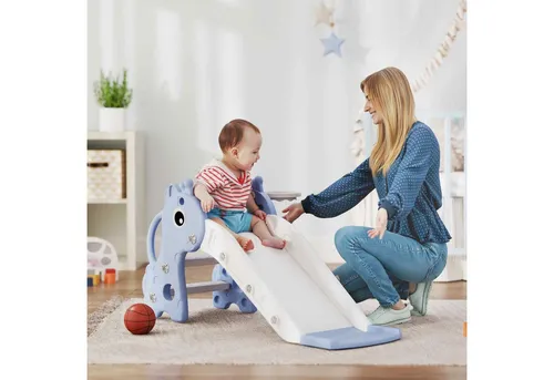 AIYAPLAY 3 in 1 Kinderrutsche mit Basketballkorb von AIYAPLAY