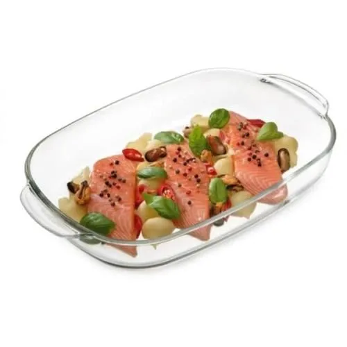 SIMAX Glas Auflaufform 40,4 x 26 cm - 3,5l - Hochwertige Auflaufform aus Borosilikatglas, hitze- und kältebeständig, ideal für gesunde Zubereitung und vielseitige Verwendung in der Küche.