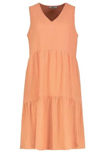 SUBLEVEL Shirtkleid Sommerlich luftig mit gerafftem Saum (7/8-Länge) Sleeveless Summerdress