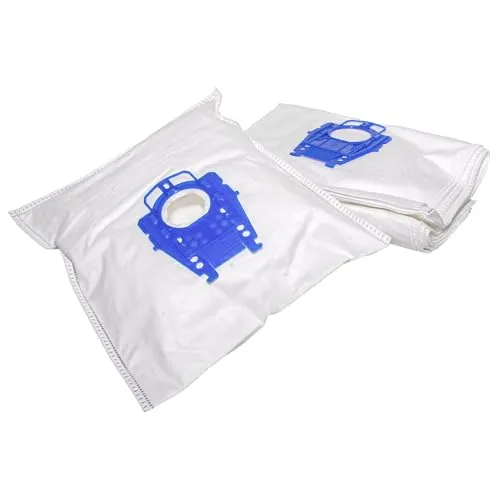 vhbw 10x Staubbeutel Ersatz für BSH BBZ52AFP1U, BBZ52AFP2, BBZ52AFPUC, BSHG00460678 für Staubsauger - Typ P 34cm x 25cm Blau Weiß