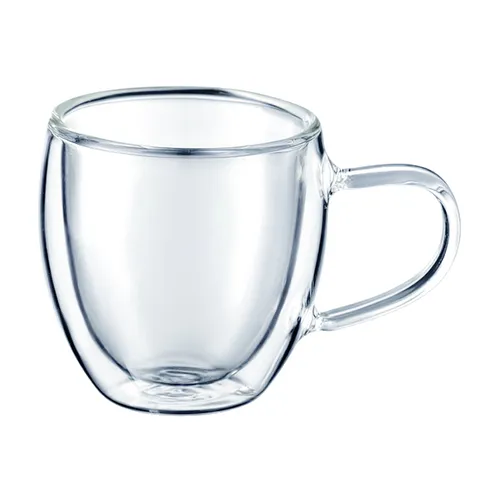 Thermogläser Set 2-tlg. 250 ml Doppelwände Gläser aus Glas