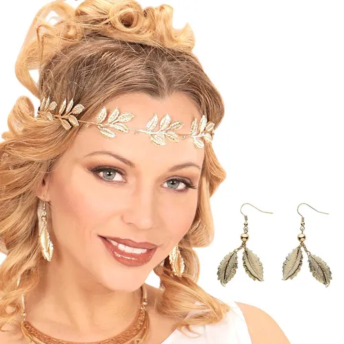 Blätter Elfen Ohrringe Blatt Ohrhänger gold Griechin Aphrodite Schmuck Märchen