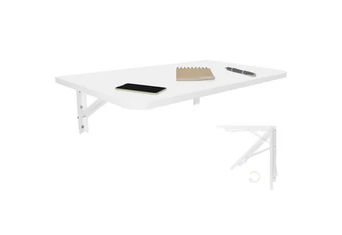 KDR Produktgestaltung Klapptisch 70x40 - Vielseitiger Wandklapptisch in Weiß - Tische - Ideal für kleine Räume, platzsparend und leicht zu montieren, perfekt als Esstisch oder Schreibtisch.