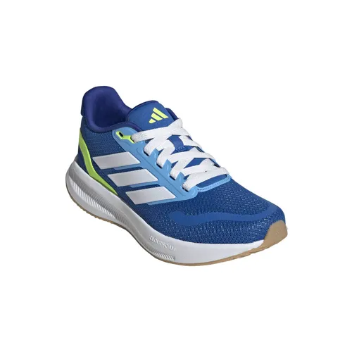 adidas Runfalcon 5 Neutralschuh Kinder - Dunkelblau, Neongelb - Laufschuhe mit optimaler Dämpfung und Stabilität, ideal für lange Strecken. Atmungsaktives Obermaterial sorgt für kühlende Frische bei jedem Abenteuer.