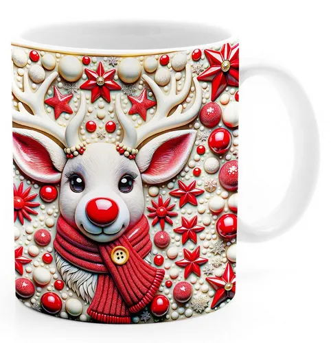 SpecialMe Tasse Tasse Weihnachten 3D-Grafik Illusion Wintermotive XMAS kleines, Keramik