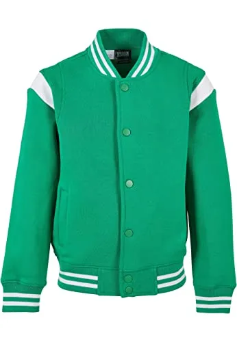 Urban Classics Jungen UCK2398-Boys Inset College Sweat Jacket - Activewear-Jacken für Jungen, klassischer Look mit angenehmem Tragegefühl, ideal für Schule und Freizeit.