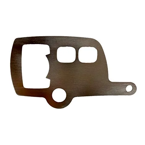 Edelstahl Flaschenöffner für echte Camper im Wohnwagen Design/Schlüsselanhänger Camping