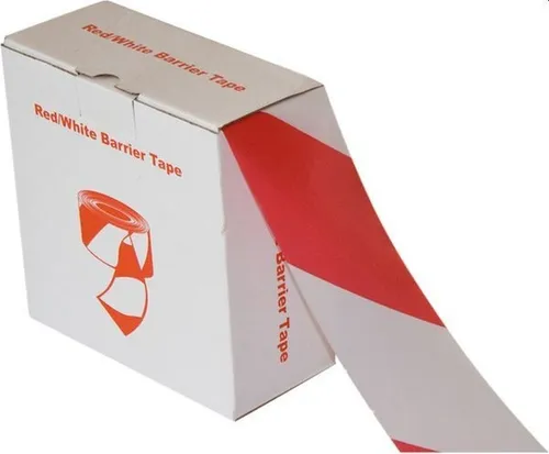 Absperr- und Flatterband rot/weiß aus Polyethylen - Absperrbänder für Baustellen und Veranstaltungen, 500 m x 72 mm, flexibel und robust aus Polyethylen für optimale Sichtbarkeit und Sicherheit.