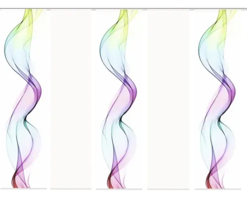 Schiebegardine 5er-Set Alberta multicolor 60x245 cm - Moderne Gardinen & Vorhänge in multicolor, aus hochwertigem Polyester, ideal für stilvolle Fensterdekoration und Lichtregulierung.