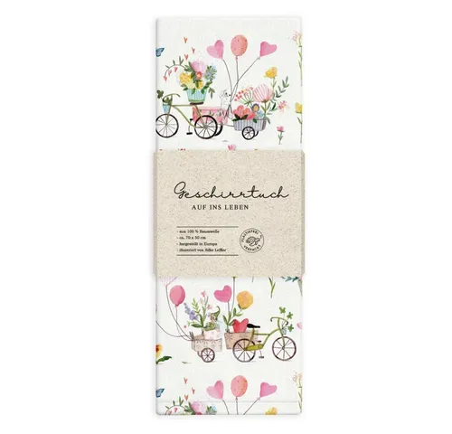 Grätz Verlag Geschirrtuch Geschirrtuch mit Motiv, 100% Baumwolle, (1 Tuch, 1x Geschirrtuch mit Motiv), 100% Baumwolle