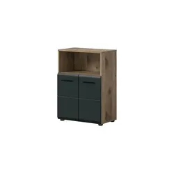 xonox.home Standschrank Ice – Eleganter Badschrank in Nox Oak Nachbildung