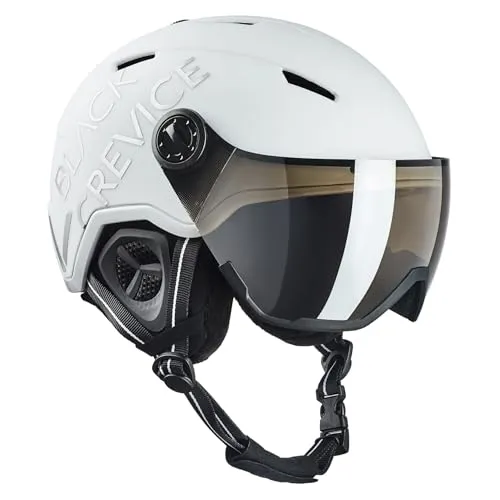 Black Crevice Skihelm Vail mit Visier, matt weiß/Silber, M (55-58 cm)…