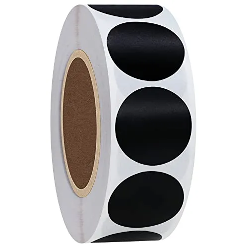 Hylabelest Farbe Codierung Dot Etiketten 25 mm, rund, natur Papier Aufkleber selbstklebend Label 1.000 Pro Rolle schwarz