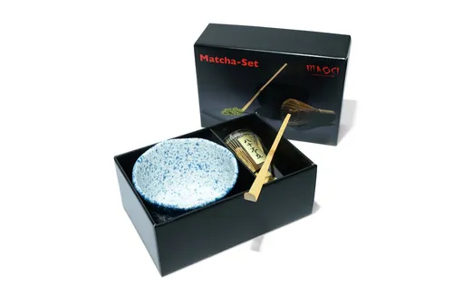 MAOCI Teeschale Matchaset 3-tlg. Set - Schalen & Schüsseln, ideales Set für die Matchazubereitung mit spülmaschinen- und mikrowellengeeigneter Keramik, perfekt für Teeliebhaber und als Geschenk.