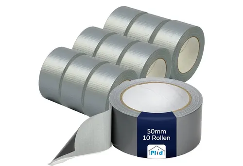 PLID Gewebeband Silber 50mm x 50m – Hochleistungs-Panzerband - Vielseitiges Duct Tape in Silber mit hoher Klebkraft und reißfester Qualität. Ideal für Reparaturen und DIY-Projekte, wetterbeständig und robust, für Innen- und Außeneinsatz geeignet.