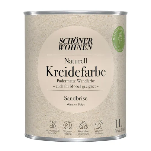 Produktbild 1L Schöner Wohnen Naturell Kreidefarbe Sandbrise, Warmes Beige