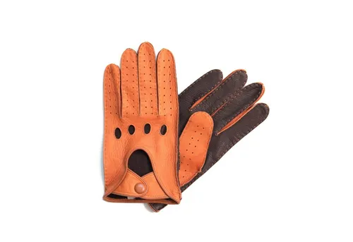 Hand Gewand by Weikert Lederhandschuhe CARLA - Hirschleder Auto-Handschuhe für Damen, handgenäht, Touchscreen