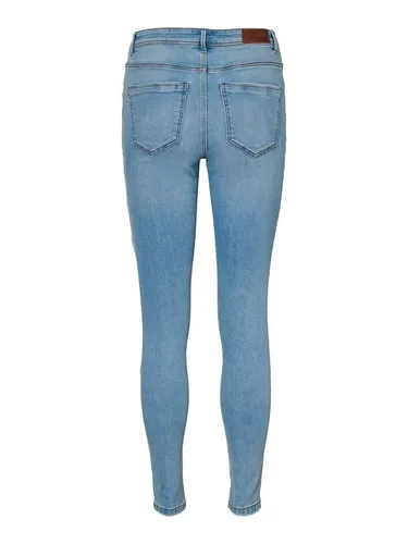 VERO MODA Damen VMTANYA MR S Piping VI352 NOOS Jeans, Hellblau - Jeans in Skinny Fit, perfekt für jeden Anlass. Der elastische Stoff sorgt für hohen Tragekomfort. Kombinieren Sie sie mit einem Oversized-Shirt für einen stylischen Look.