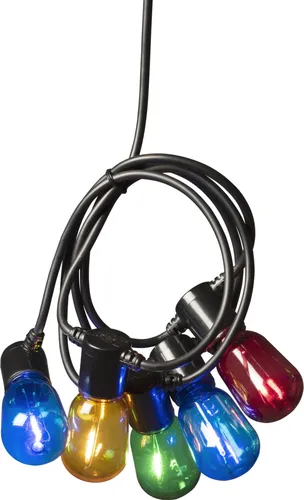 Konstsmide LED Biergartenkette, bunt mit 40 Birnen, mehrfarbig,Konstsmide