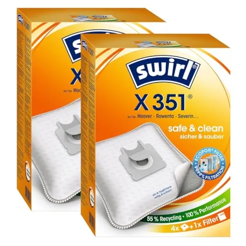 Swirl X 351 MP Plus AirSpace StaubsaugerbeutelStaubbeutel Microvlies 2 x