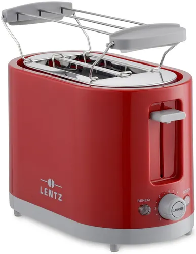 Lentz 2-in-1-Toaster - Brötchentoaster mit 750 W, 7 Bräunungsstufen und für 2 Scheiben Toast, ideal für perfektes Frühstück