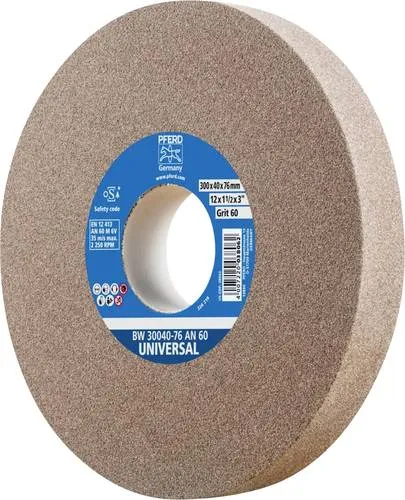 Schleifbockscheibe Ø 300x40mm A60 - Zubehör für Elektrowerkzeug, ideal für universelle Schleifaufgaben in der Werkstatt mit abgestimmter Bohrung für gängige Schleifböcke.